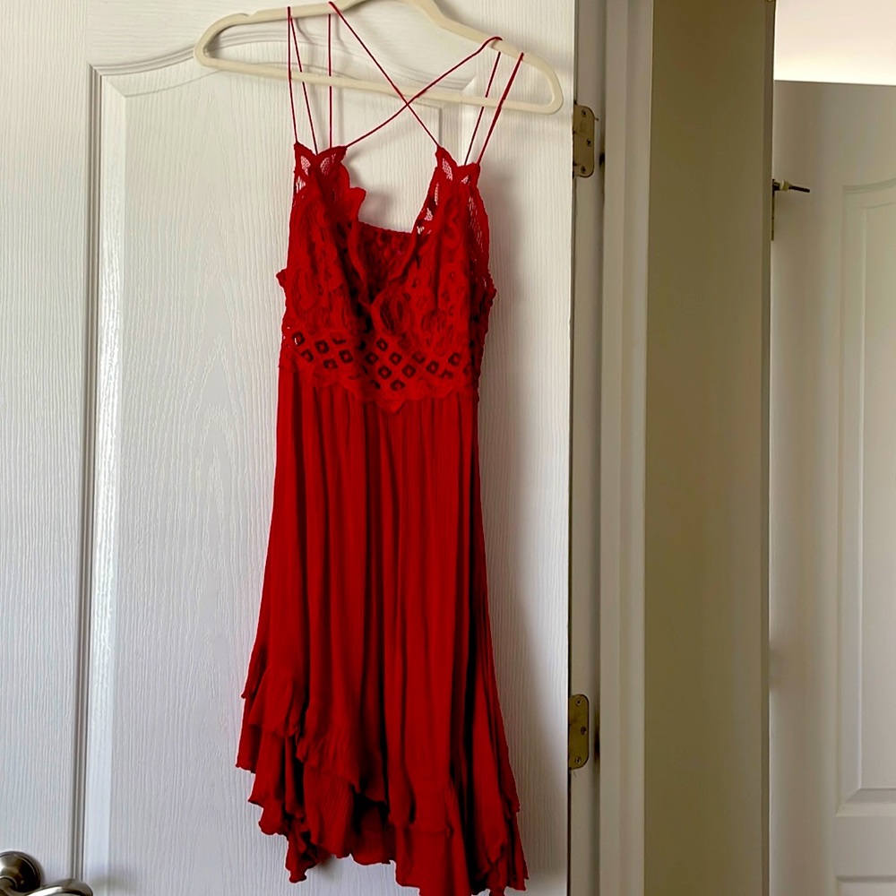 Free People Adela Strip Dress